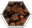 chocolate hexagonal stamp